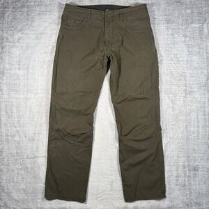 Kuhl Rydr Pants Mens 36x32 Olive Brown Vintage Patina Dye Hiking Workwear Rugged